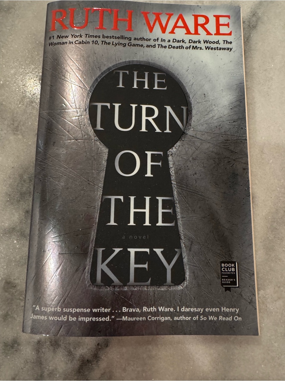'The Turn of the Key' Decorative Book Cover Wall Art - Gray and Black